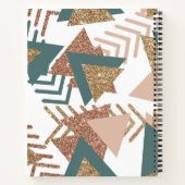 Carnet 80s rétro Abstrait | les années 70 Vert et Or Pers (Dos)