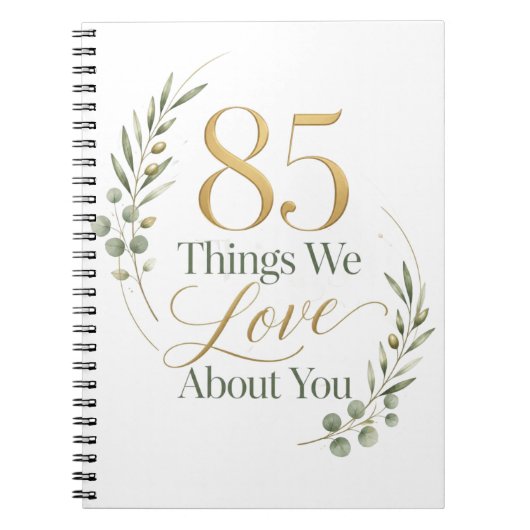 Carnet 85 choses que nous aimons de vous (Devant)