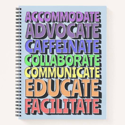 Carnet 8.5 x 11 Spiral Notebook - A Teacher's Day (Devant)