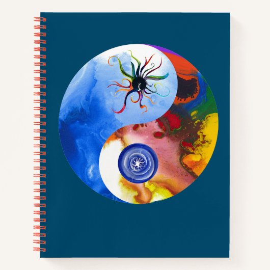 Carnet 8,5x11 couverture rigide yin yang Luci Michael car (Devant)