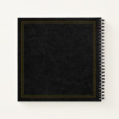 Carnet 8,5x8,5" Amaryllis ou Lis de St Jacques Noir (Dos)