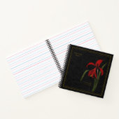 Carnet 8,5x8,5" Amaryllis ou Lis de St Jacques Noir (Intérieur)