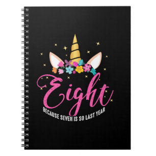 Carnet 8 Anniversaire Cadeaux fille Unicorn 8e anniversai