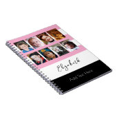 Carnet 8 photo custom name pink (Côté Droit)