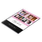 Carnet 8 photo custom name pink (Côté gauche)