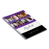 Carnet 8 photo custom name purple (Côté Droit)