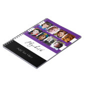 Carnet 8 photo custom name purple (Côté gauche)