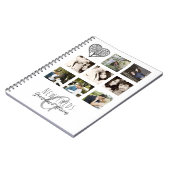 Carnet 8 x PHOTO COLLAGE Newlywed Personalized WEDDING (Côté gauche)