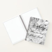 Carnet 90e anniversaire Guestbook Party Floral Silver Whi (Intérieur)