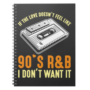 Carnet 90s R&B Musique Cassette Années 90 chansons Lover