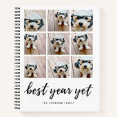 Carnet 9 Collage photo Meilleure année mais noir calligra (Devant)