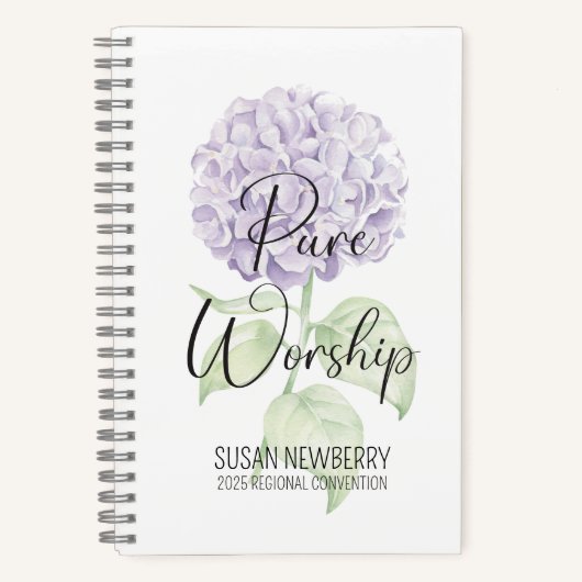 Carnet à 2 côtés Pure Worship avec Hydrangea (Recto)