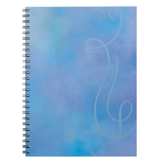 Carnet à accent en spirale bleu et violet (Devant)