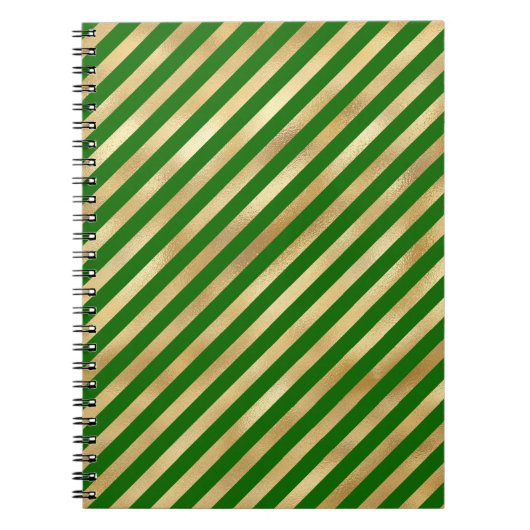 Carnet à bandes vert et or (Devant)