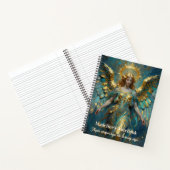 Carnet A Beautiful Gold and Turquoise Angel Personalized (Intérieur)