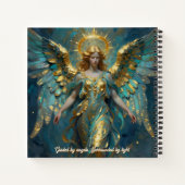 Carnet A Beautiful Gold and Turquoise Angel Personalized (Dos)
