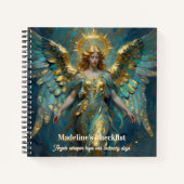 Carnet A Beautiful Gold and Turquoise Angel Personalized (Devant)