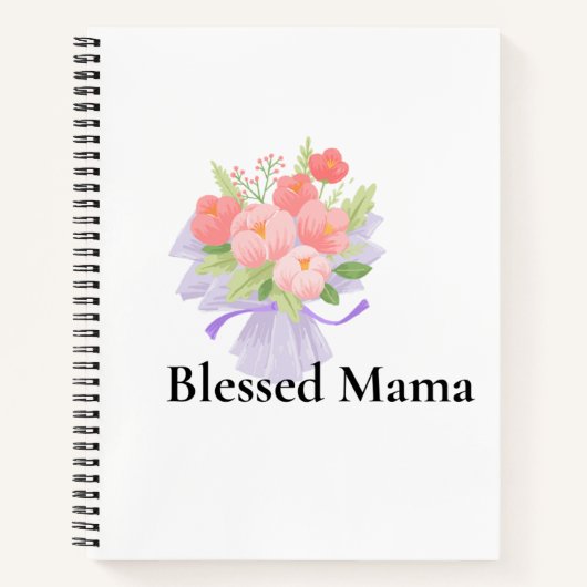 Carnet A beautifully designed “Blessed Mama” notebook  (Devant)