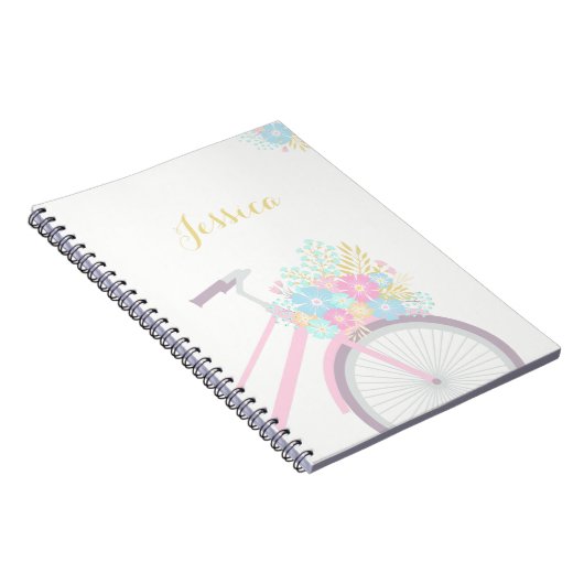 Carnet à bicyclette à fleurs de monogramme (80 pag (Côté Droit)