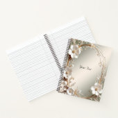 Carnet à cadre floral blanc orné (Intérieur)
