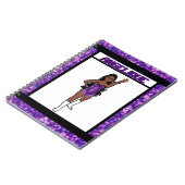 Carnet à charnière violet danseur #1 (Côté gauche)