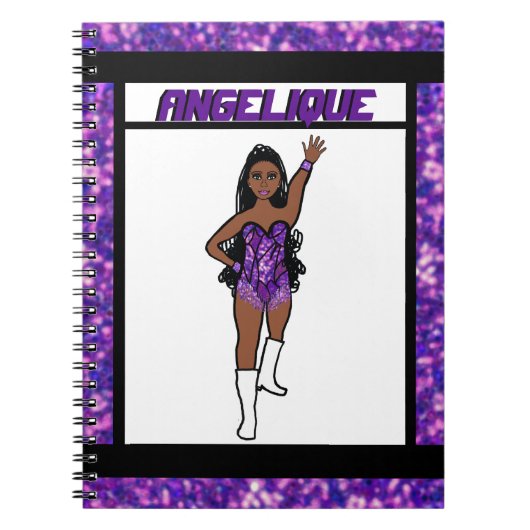 Carnet à charnière violet danseur #1 (Devant)