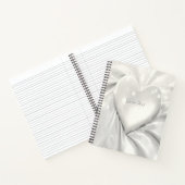 Carnet à coeur crème blanc élégant (Intérieur)
