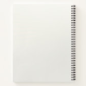 Carnet à coeur crème blanc élégant (Dos)