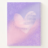 Carnet à cœur dégradé violet rose Monogram (Dos)