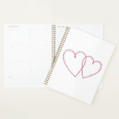 Carnet à coeurs entrelacés Planner (Devant avec enveloppe)