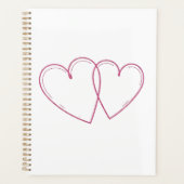 Carnet à coeurs entrelacés Planner (Devant)
