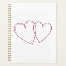 Carnet à coeurs entrelacés Planner
