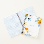 Carnet à couverture rigide à spirale florale (Intérieur)