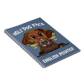 Carnet à couverture visage de chien Pointer anglai (Côté Droit)