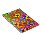 Carnet À damiers bohème floral (Côté Droit)