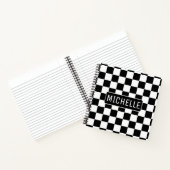 Carnet À damiers BW personnalisée (Intérieur)