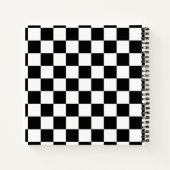 Carnet À damiers BW personnalisée (Dos)