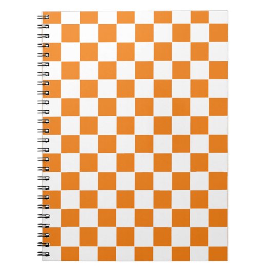 Carnet à damiers orange et blanc (Devant)