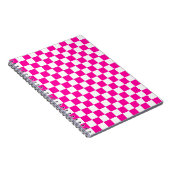 Carnet à damiers rose et blanc (Côté Droit)