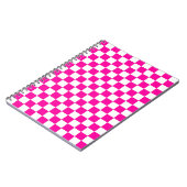 Carnet à damiers rose et blanc (Côté gauche)