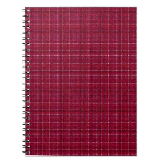 Carnet À damiers rouge Tartan (Devant)