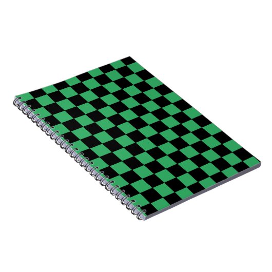 Carnet à damiers vert et noir (Côté Droit)