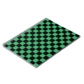 Carnet à damiers vert et noir (Côté gauche)