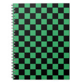 Carnet à damiers vert et noir (Devant)