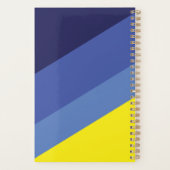Carnet à dégradé minimal – Thème jaune et bleu (Dos)