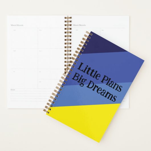 Carnet à dégradé minimal – Thème jaune et bleu (Devant avec enveloppe)