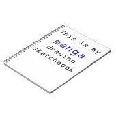 Carnet à dessins de dessin de Manga (Côté gauche)