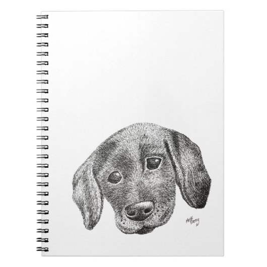 Carnet à dessins mignon de chiot de Labrador (Devant)