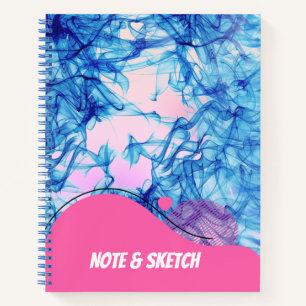 Carnet à encre bleue abstraite