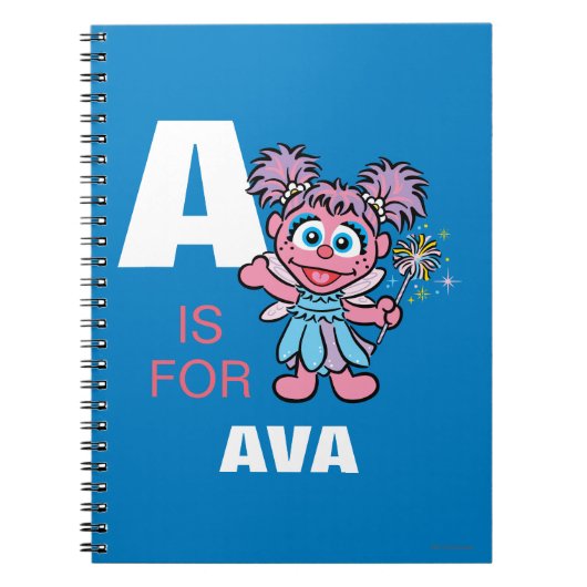 Carnet A est pour Abby Cadabby | Ajouter Votre Nom (Devant)